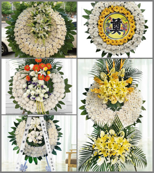 山东青岛平度市明村镇西狮子口村花圈速递